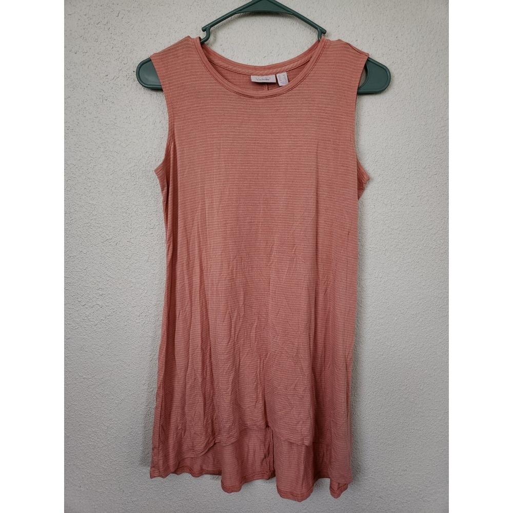 Logo Layers Sleeveless Striped Tank Top Womens XS Rayon